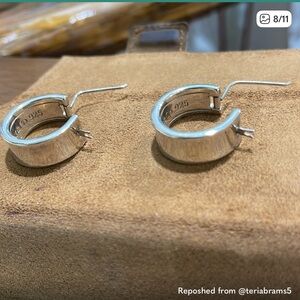 Tiffany & Co. Sterling Silver Concave Hoops